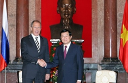 Chủ tịch nước Trương Tấn Sang tiếp Ngoại trưởng Nga 